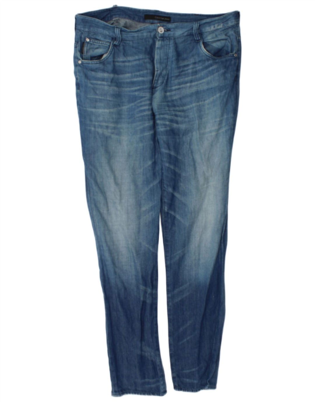 Jeans slim regolari da uomo Calvin Klein W38 L34 Blu