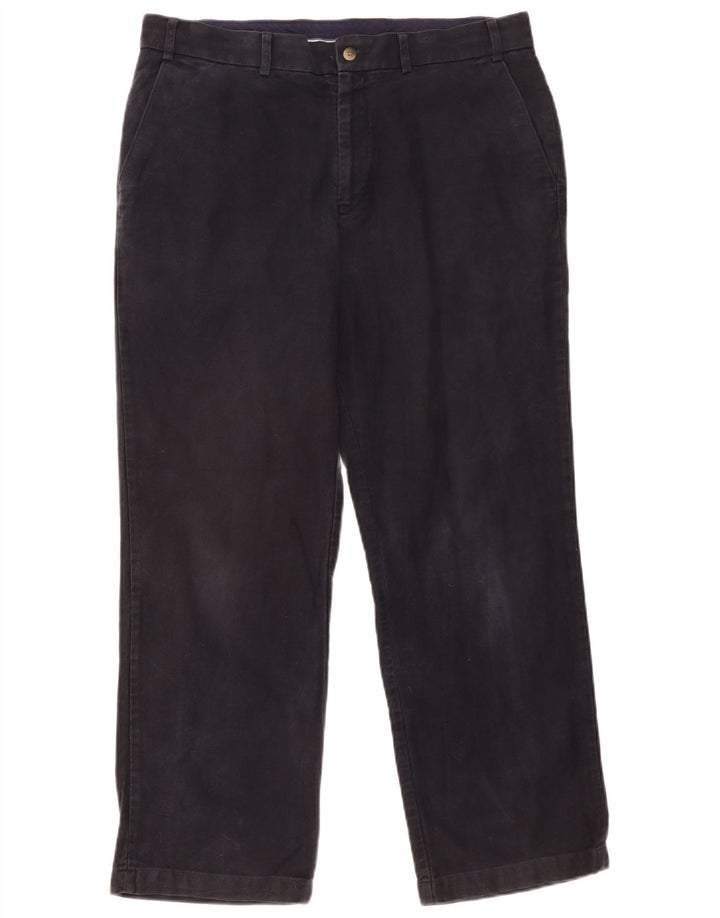 MARKS & SPENCER Pantaloni chino da uomo blu Harbour W36 L29 blu navy