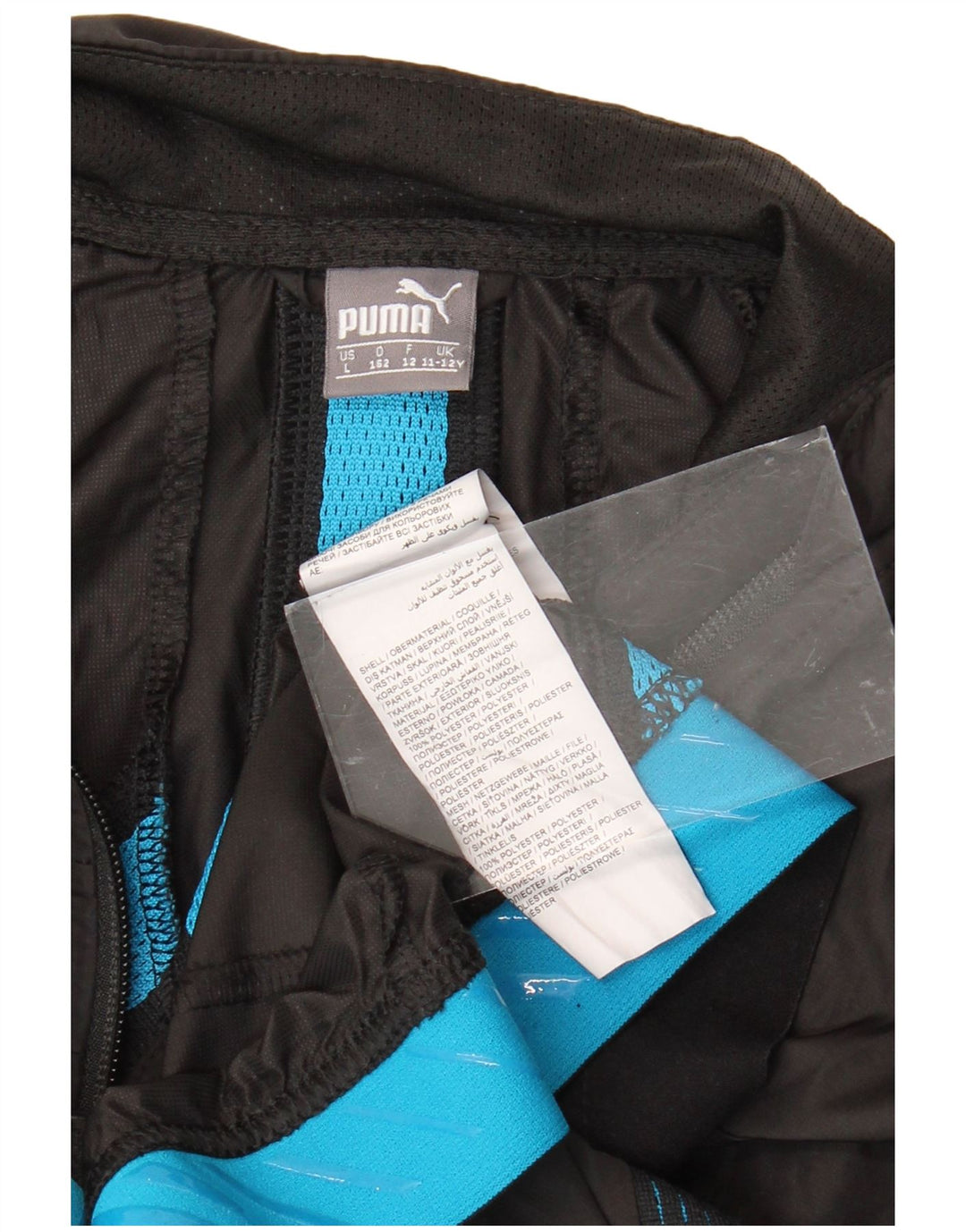 Giacca da tuta da ragazzo PUMA 11-12 anni in poliestere nero