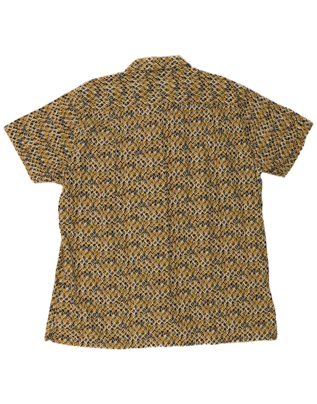Camicia Springfield da uomo a maniche corte su misura 2XL Giallo geometrico
