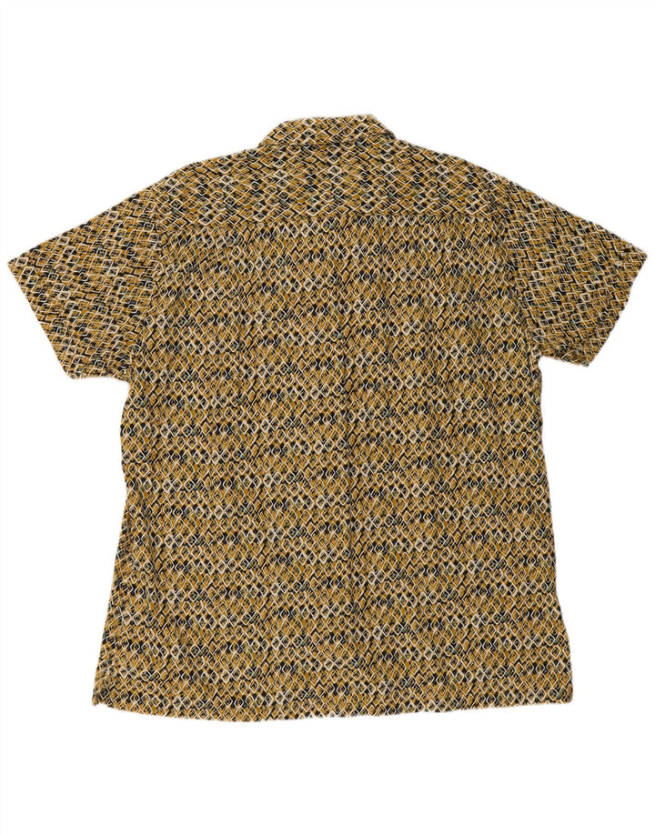 Camicia Springfield da uomo a maniche corte su misura 2XL Giallo geometrico
