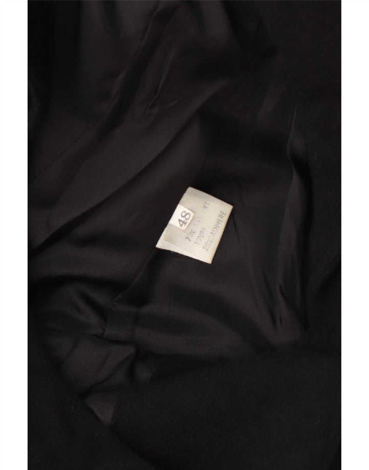 Giacca blazer vintage da donna a 2 bottoni IT 48 XL Lana nera
