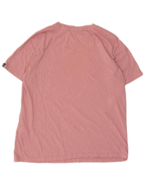 T-shirt grafica da donna Superdry Top UK 12 cotone rosa medio