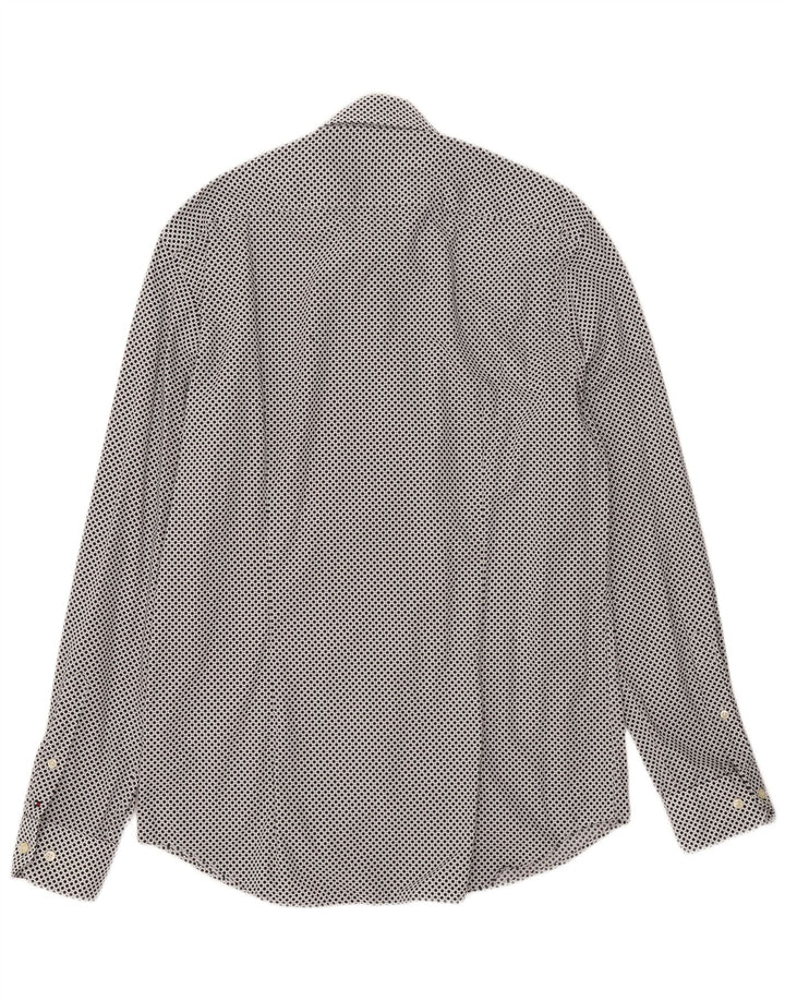 Camicia sartoriale da uomo Tommy Hilfiger taglia 41 16 grande blu navy maculato