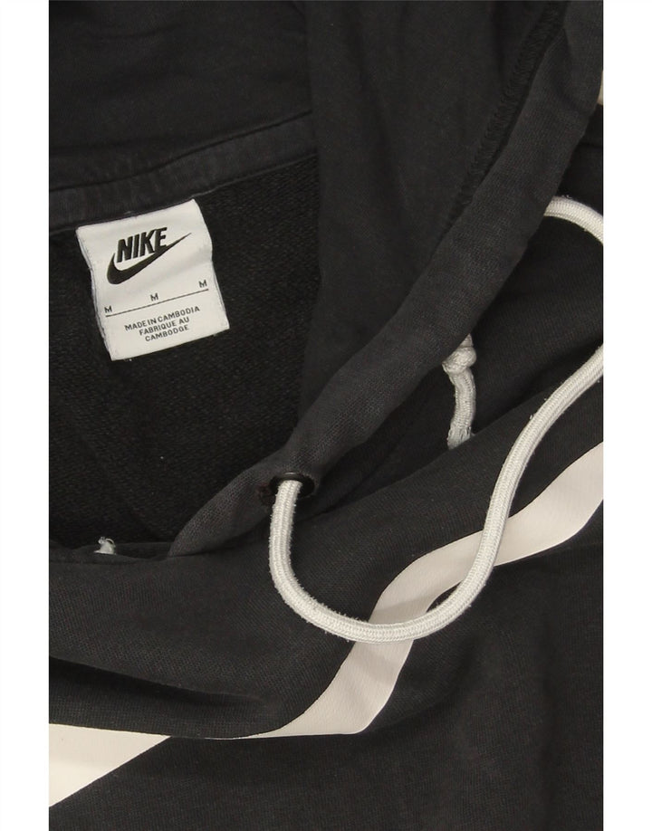 Felpa con cappuccio grafica Nike da uomo in cotone nero medio