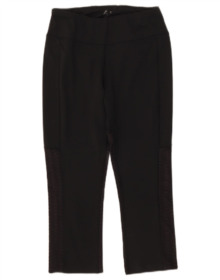 Leggings Reebok Speedwick Capri da donna UK 8/10 Small Black Spotted