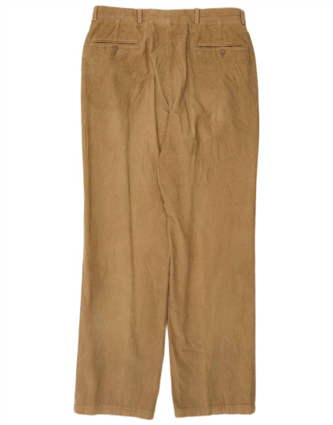 Pantaloni dritti da uomo in velluto a coste Armani IT 48 medio W32 L31 cotone beige