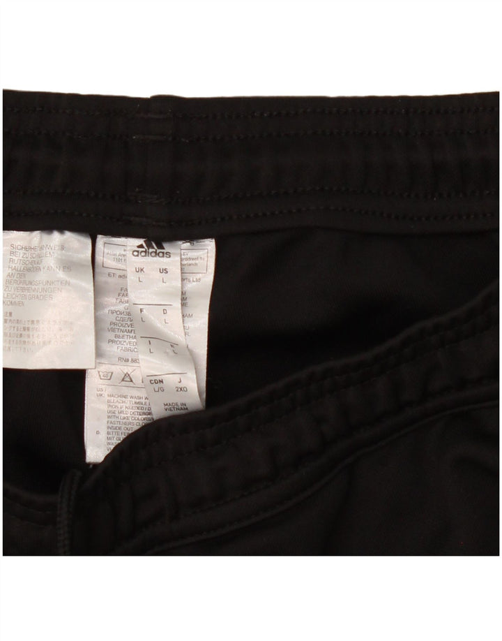 Pantaloni da tuta da uomo Adidas Large neri in poliestere
