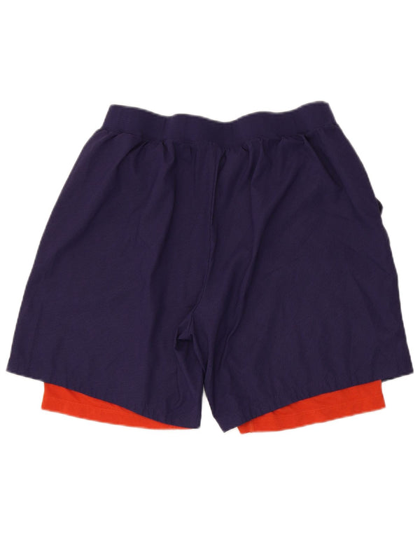 Pantaloncini sportivi da uomo Asics XL blu navy in poliestere color block
