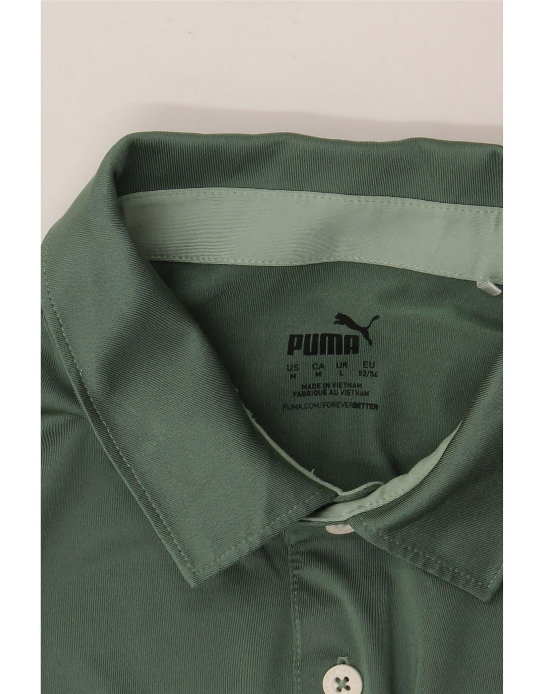 Polo PUMA da uomo a righe verde medio