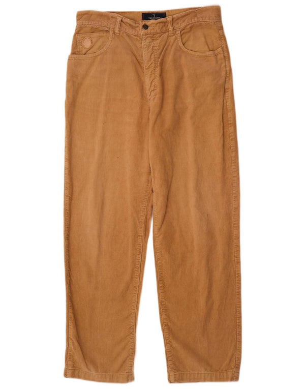 Pantaloni Trussardi Uomo Dritti in Velluto a Coste W34 L30 Cotone Marrone