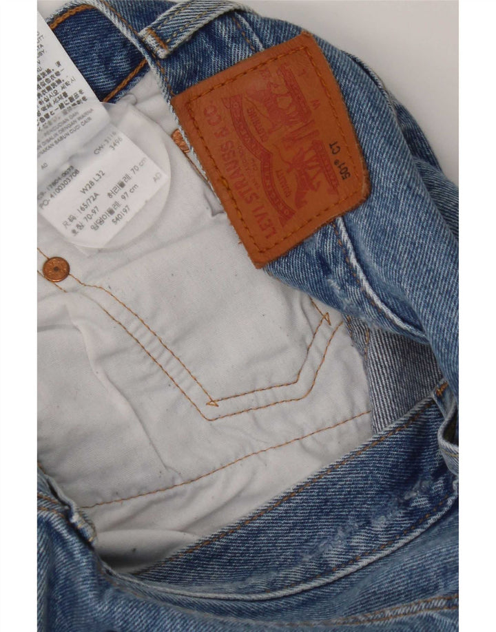 Jeans dritti effetto vissuto Levi's 501 da donna W28 L32 in cotone blu