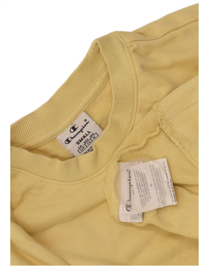 Felpa oversize da donna Champion UK 10 Small in cotone giallo