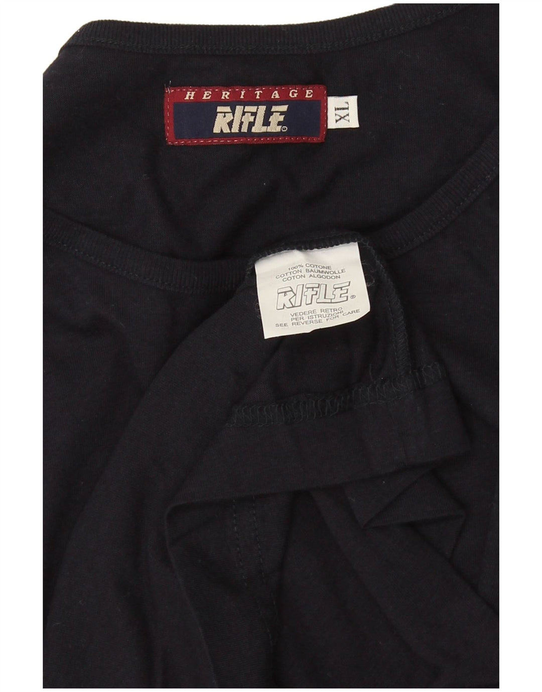 Canotta da uomo Rifle XL in cotone blu navy