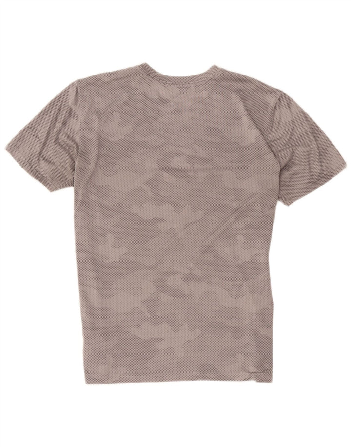 T-shirt Nike Dri Fit da uomo in poliestere mimetico grigio medio