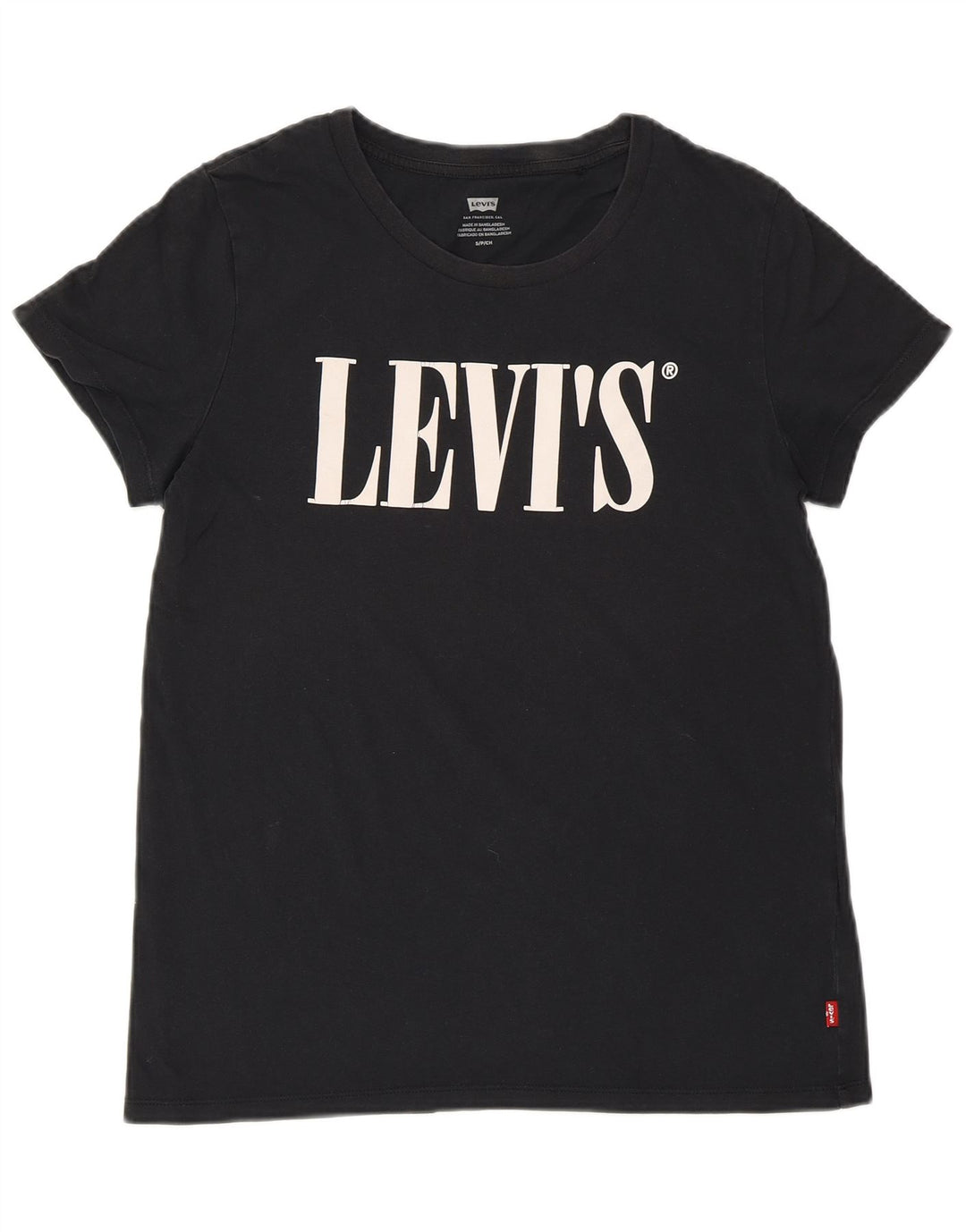 T-shirt grafica da donna LEVI'S Top UK 10 piccola nera