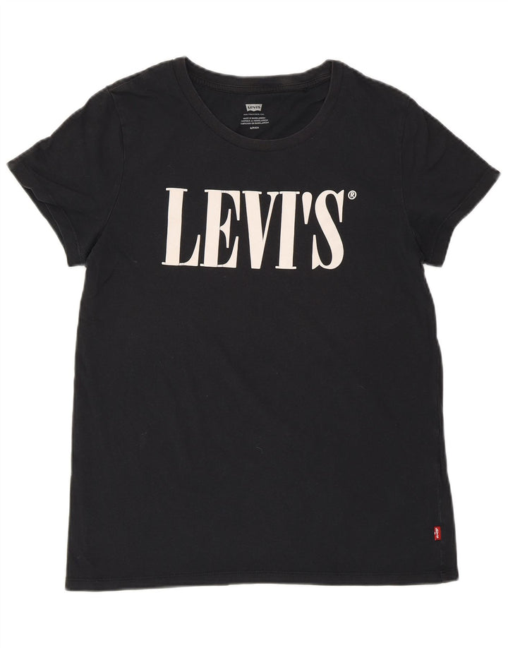 T-shirt grafica da donna LEVI'S Top UK 10 piccola nera