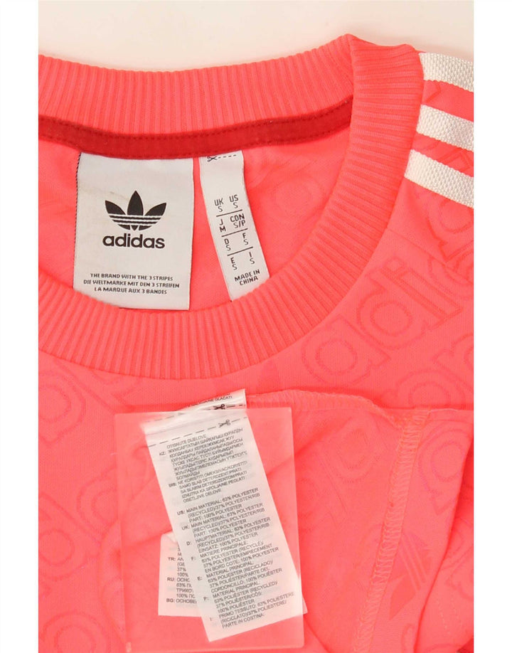 T-shirt grafica da uomo Adidas Top piccola rosa in poliestere
