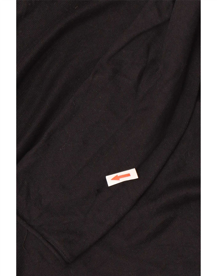 Top Zara da uomo a maniche lunghe grande in cotone nero