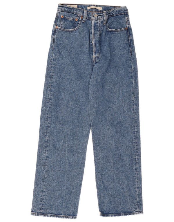Jeans dritti a vita alta Levi's Ribcage da donna W27 L26 in cotone blu