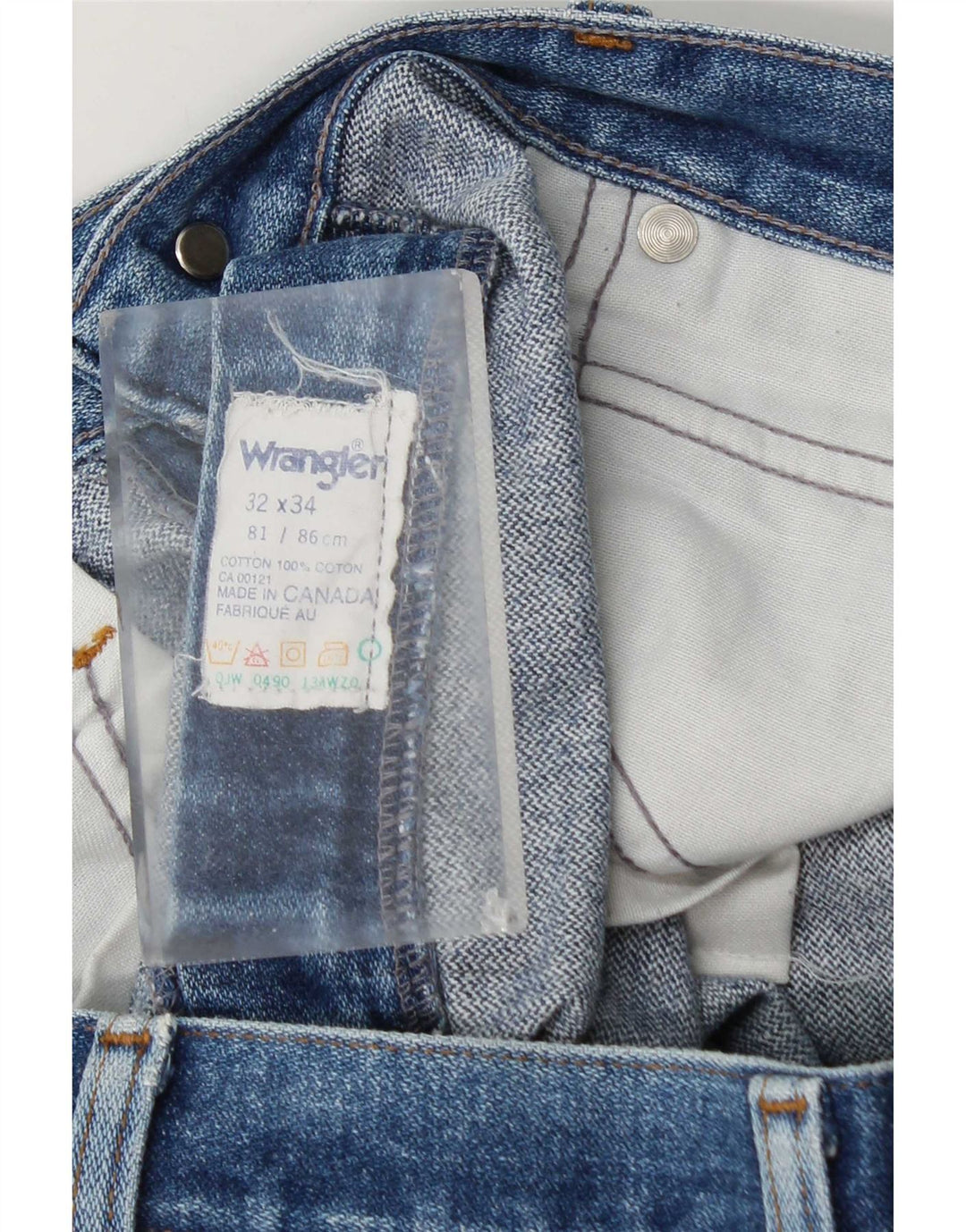 Jeans dritti da uomo Wrangler W32 L31 cotone blu