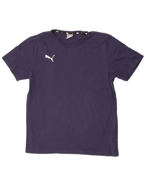 T-shirt da uomo Puma Top Large in cotone blu navy
