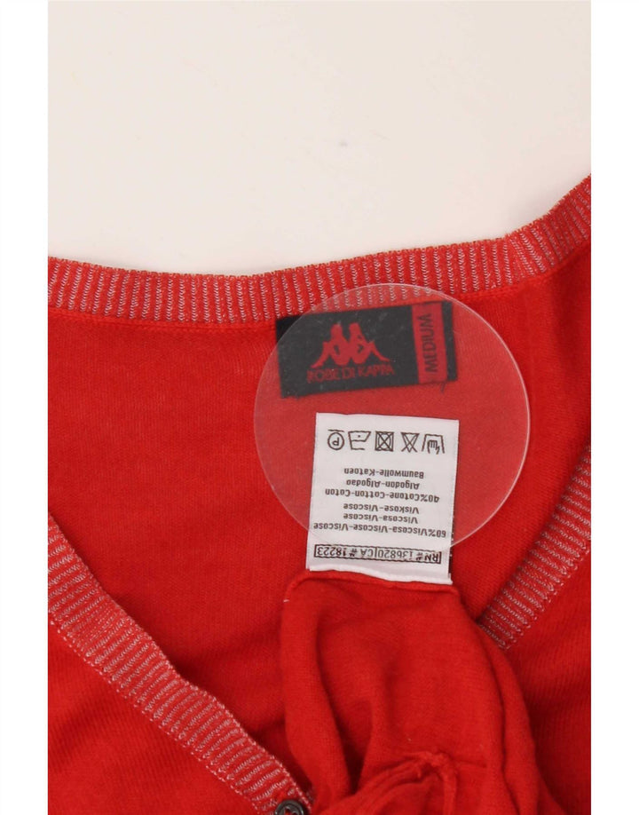 Maglione cardigan da donna Kappa UK 12 rosso medio in viscosa