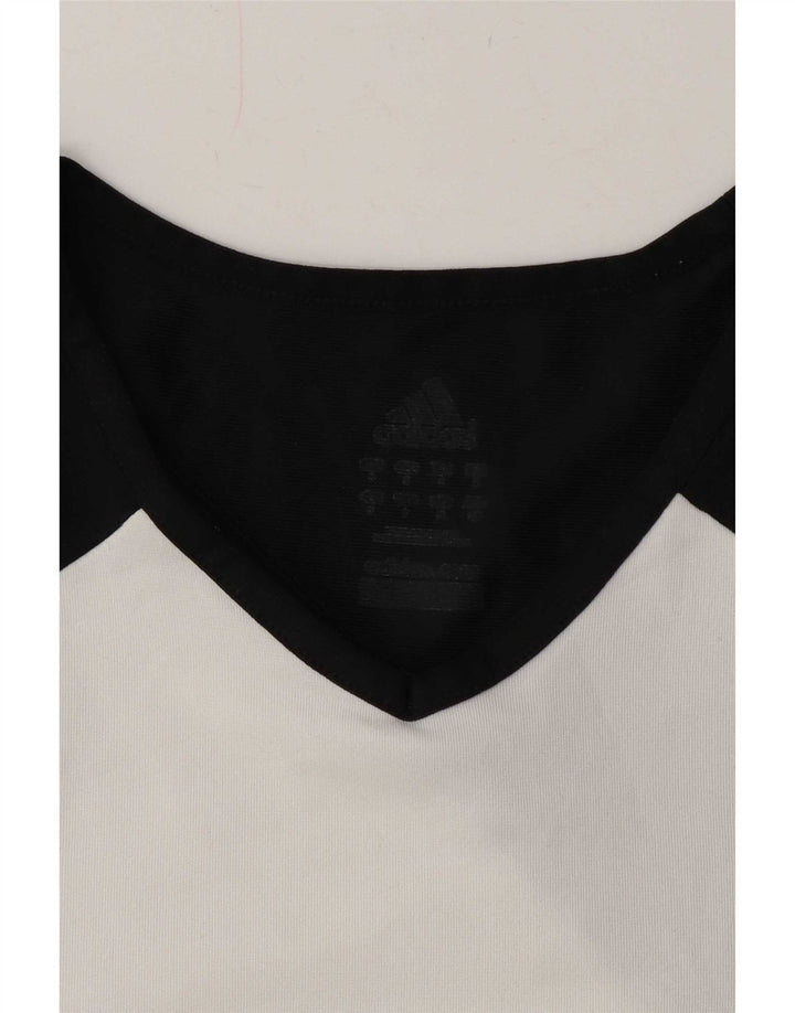 T-shirt da uomo Adidas Top Small bianca color block