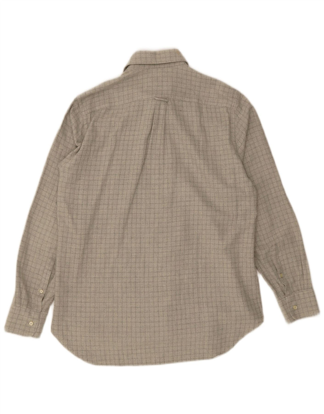 Camicia da uomo in flanella Boggi taglia 39 15 1/2 cotone a quadri grigio medio