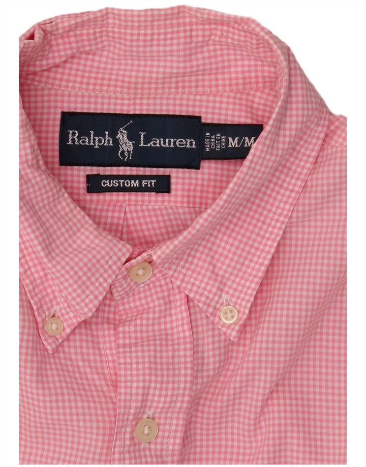 Camicia Ralph Lauren da uomo su misura in cotone a quadretti rosa medio