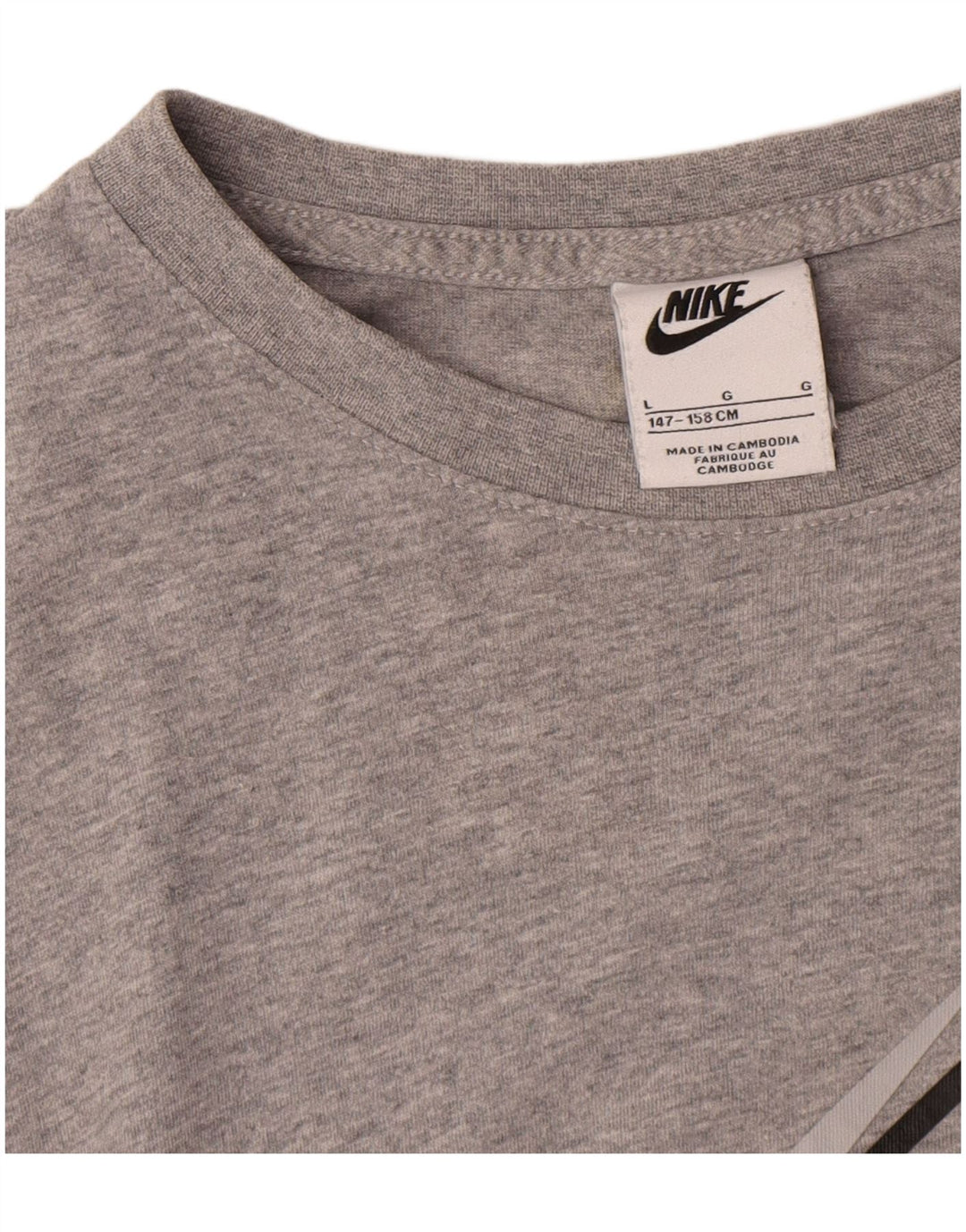 T-shirt grafica Nike per ragazzi, 12-13 anni, grande, grigia screziata