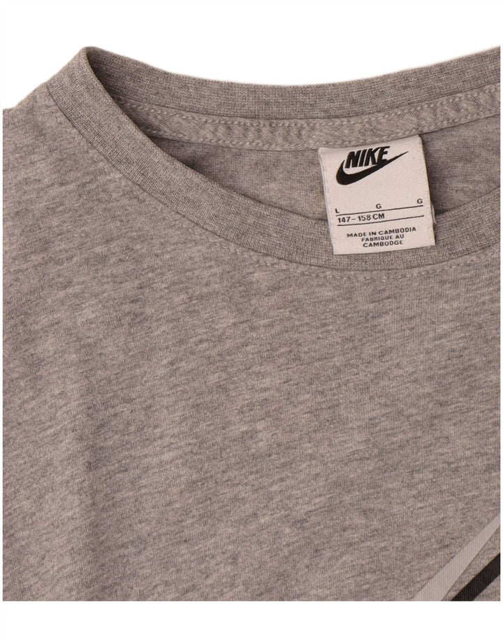 T-shirt grafica Nike per ragazzi, 12-13 anni, grande, grigia screziata