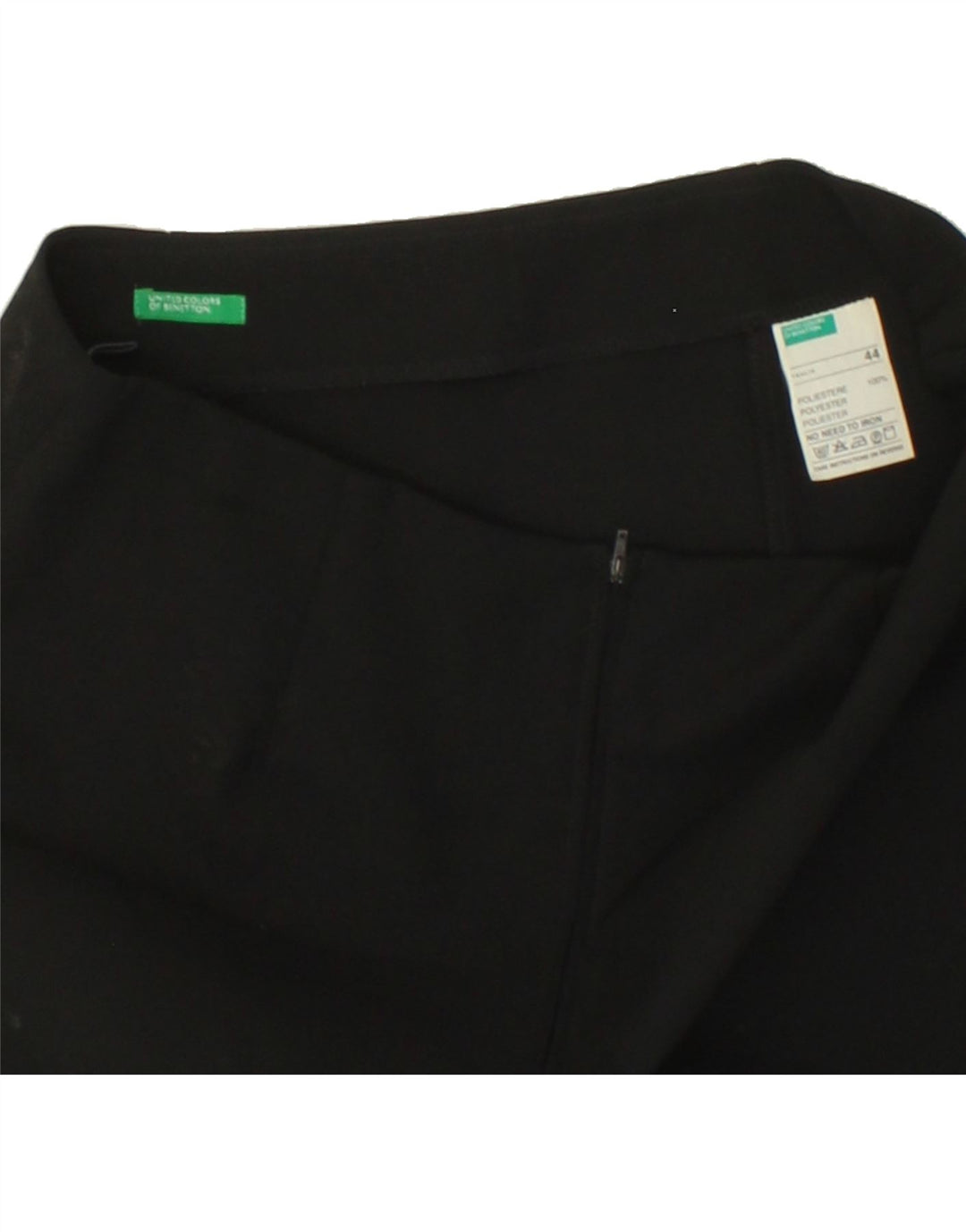 BENETTON Womens A-Line Skirt IT 44 Medium W30  Black Polyester Vintage Benetton and Second-Hand Benetton from Messina Hembry 