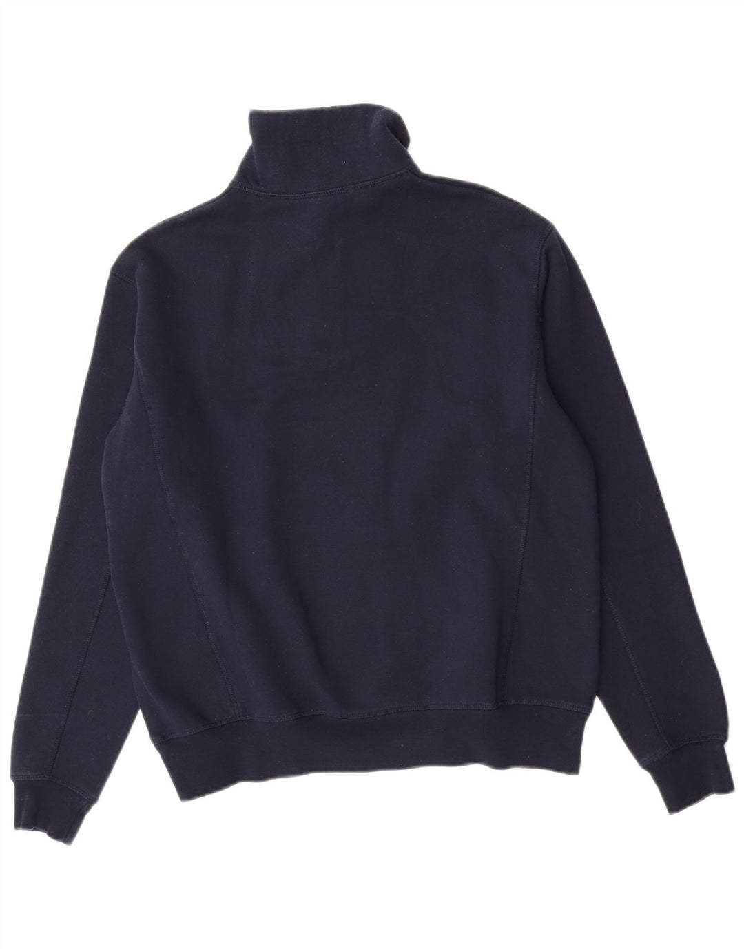 Felpa Zara da uomo con collo con zip, maglione piccolo in poliestere blu navy