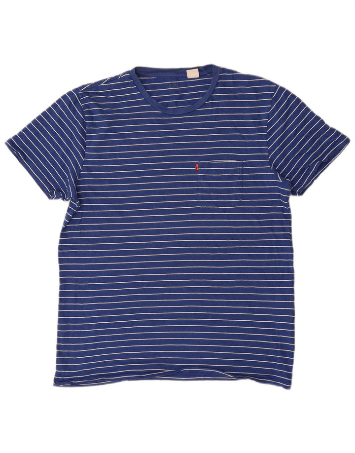 T-shirt da uomo Levi's Top in cotone a righe blu medio