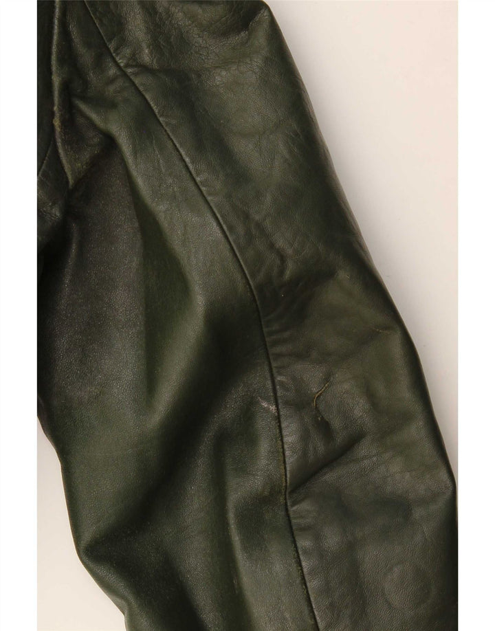 Giacca in pelle vintage da uomo IT 52 XL Cachi