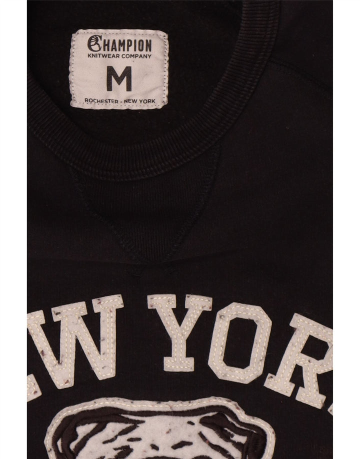 Felpa grafica da uomo Champion Felpa media in cotone blu navy