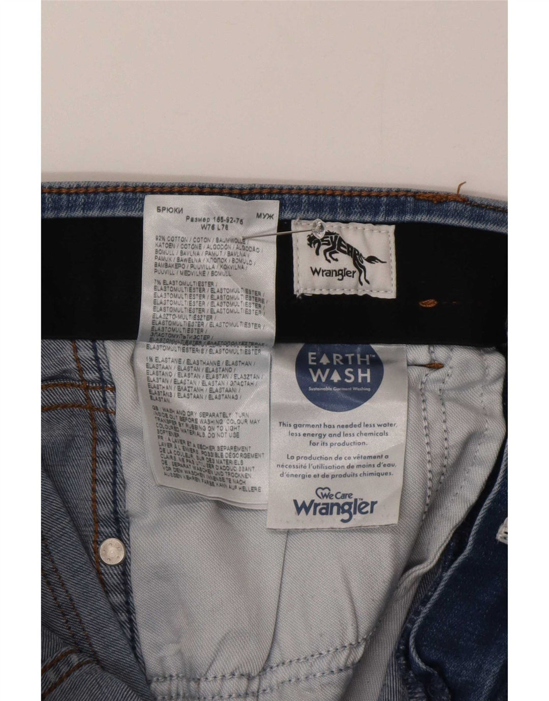 Jeans Wrangler Larston Slim da uomo W30 L30 in cotone blu
