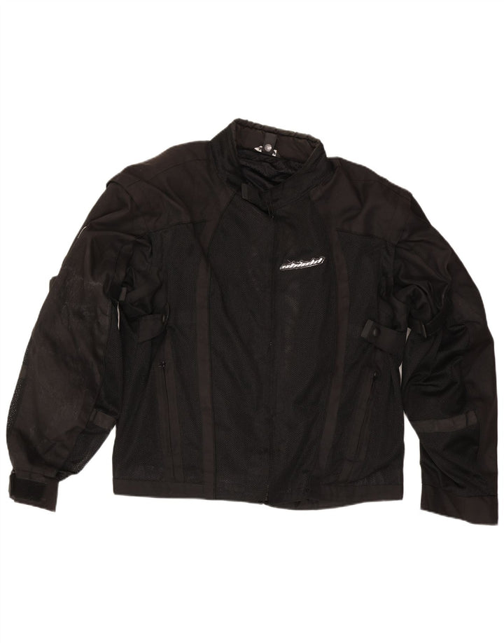 Giacca da pilota vintage da uomo UK 48 4XL nera