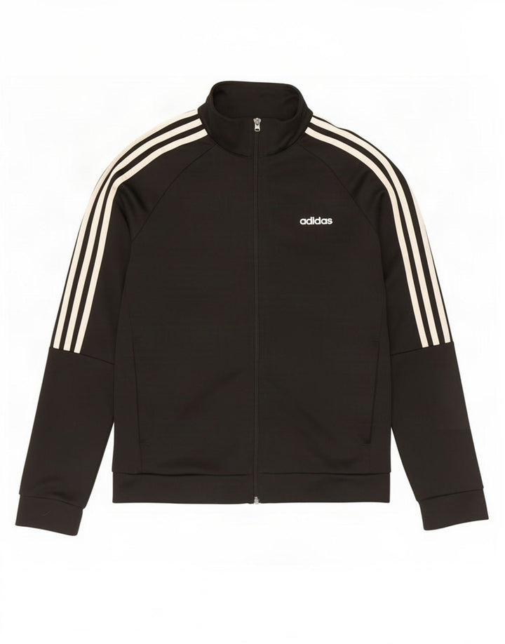 Giacca da tuta da donna Adidas UK 12/14 Medium Nero Poliestere