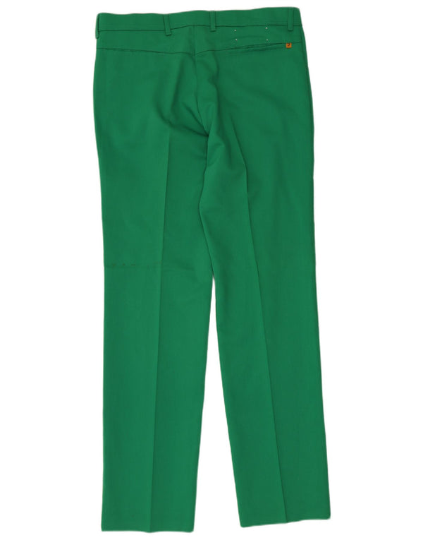 Pantaloni casual dritti da donna Farah W36 L34 poliestere verde