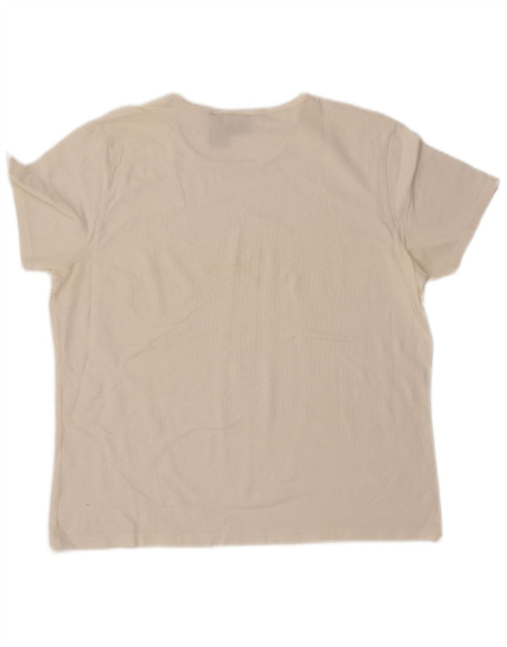 T-shirt da donna IZOD Top UK 18 XL cotone bianco