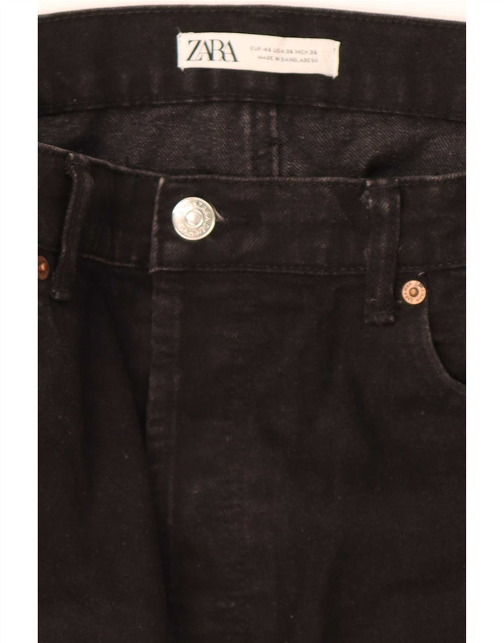 Jeans slim da uomo Zara EU 46 XL W36 L29 Nero