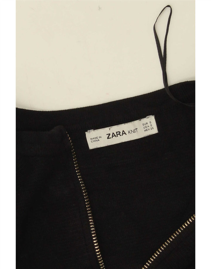 Maglione cardigan corto da donna Zara UK 10 piccolo nero