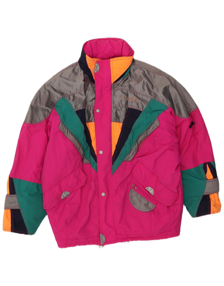 Giacca da sci con cappuccio da uomo ELLESSE UK 44 2XL Colorblock rosa