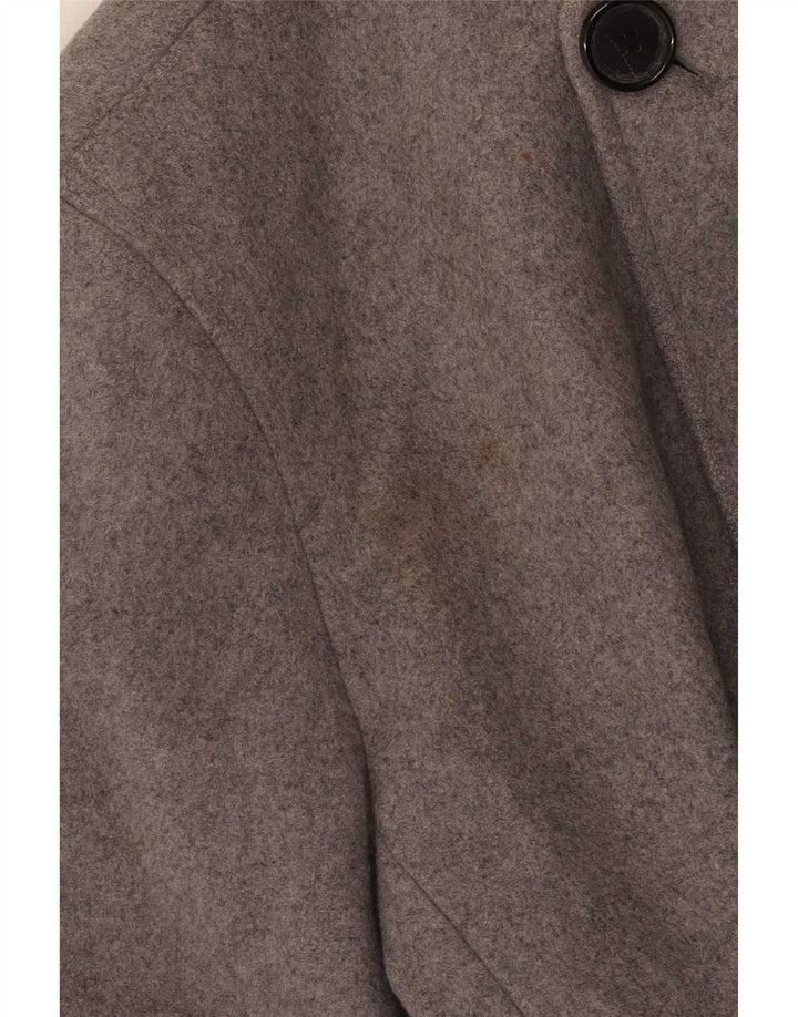 Cappotto da uomo Reiss UK 40 Large in lana grigia