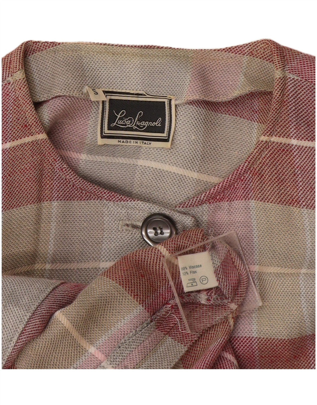 Giacca blazer da donna Luisa Spagnoli UK 10 piccolo quadretto multicolore