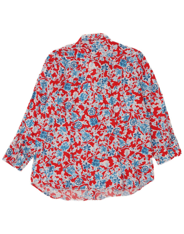Camicia da donna Chaps UK 18 XL Cotone floreale rosso