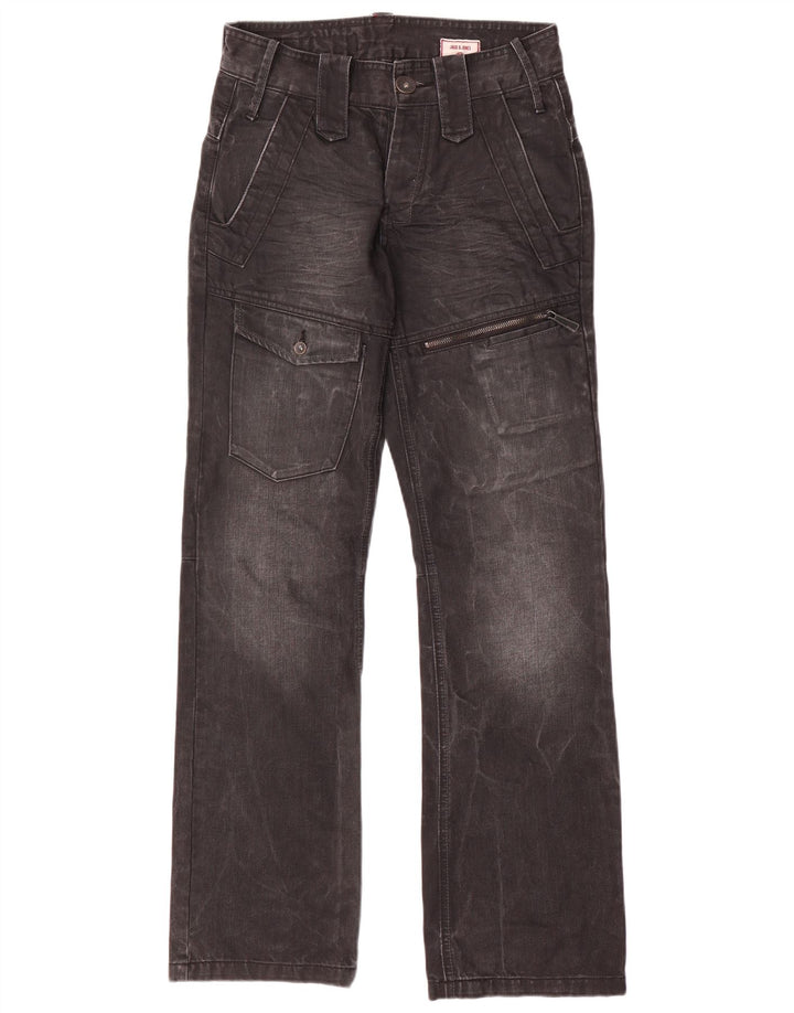 Jeans dritti cargo da uomo Jack & Jones W28 L32 cotone grigio