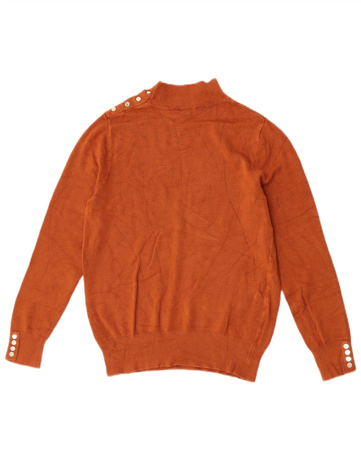 Maglione maglione a collo alto da donna Coast UK 12 Viscosa marrone medio